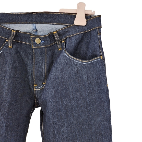 Blue Delta Men's Straight Leg Low Rise Dark Denim Jean - Picture 2 of 5